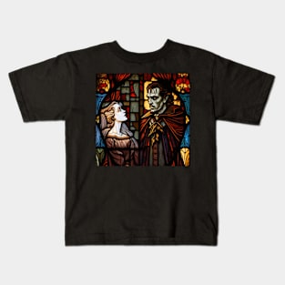 Dracula and Bride Stained Glass Kids T-Shirt